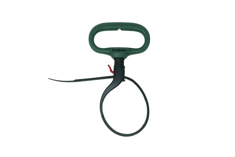 Southwire - 58973440 CLPT04GR 4-Inch Adjustable Heavy Duty Clamp Tie w/Rotating Handle; Reusable Zip Down Cable; Green - Image 1
